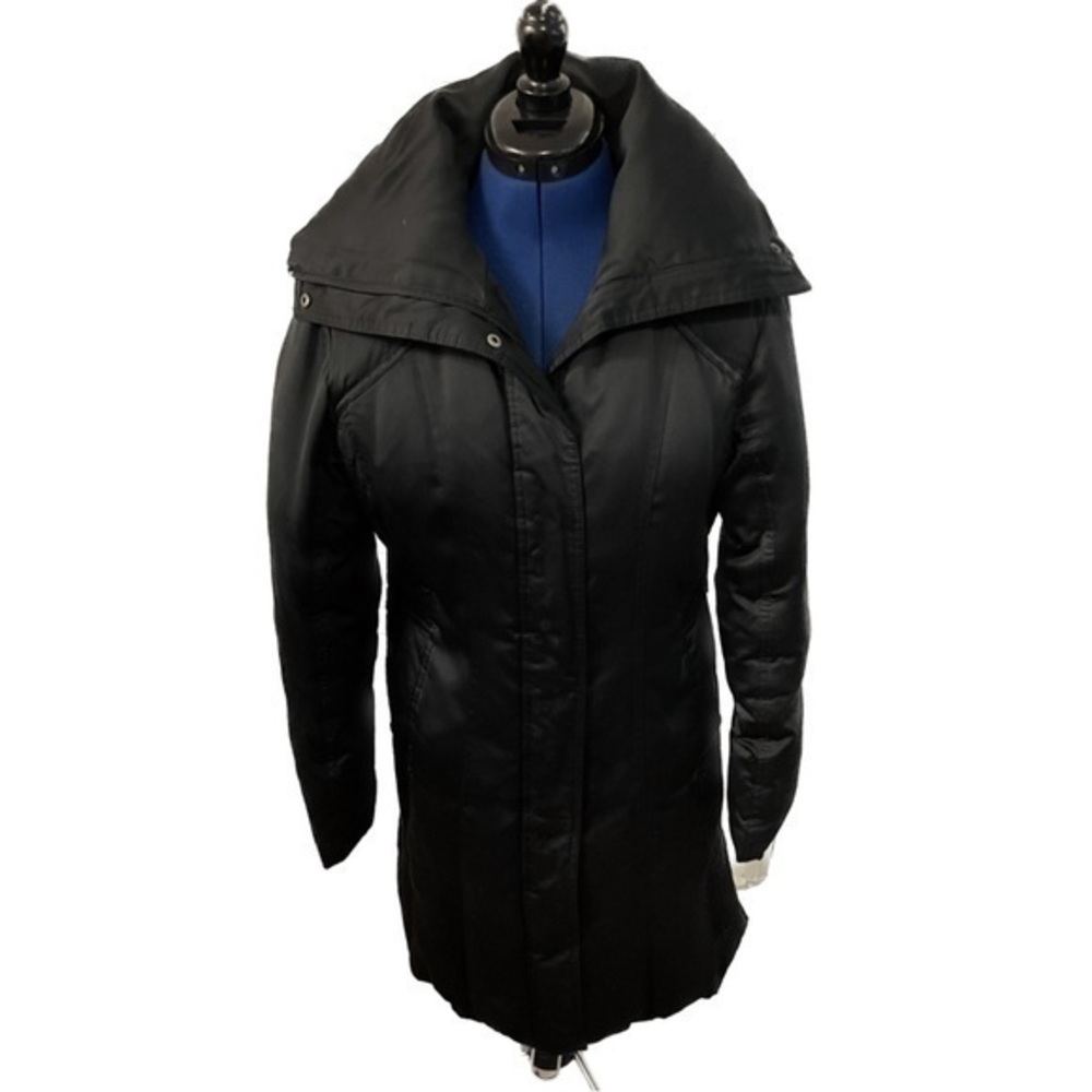UTEX Platinum Long Down Feather Puffer Coat - Black- Medium